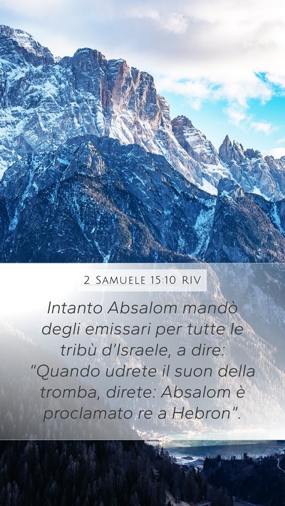 2 Samuele 15:10 RIV Bible Verse Image