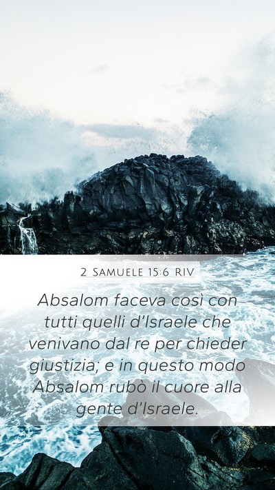 2 Samuele 15:6 RIV Bible Verse Image