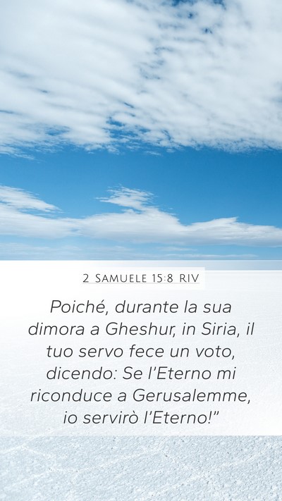 2 Samuele 15:8 RIV Bible Verse Image