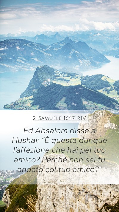 2 Samuele 16:17 RIV Bible Verse Image