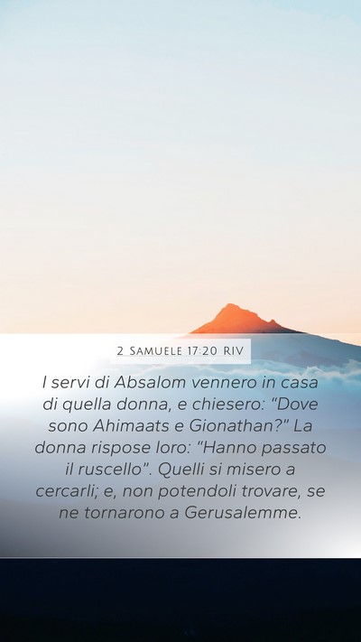 2 Samuele 17:20 RIV Bible Verse Image