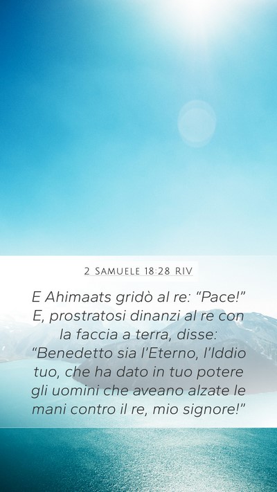 2 Samuele 18:28 RIV Bible Verse Image