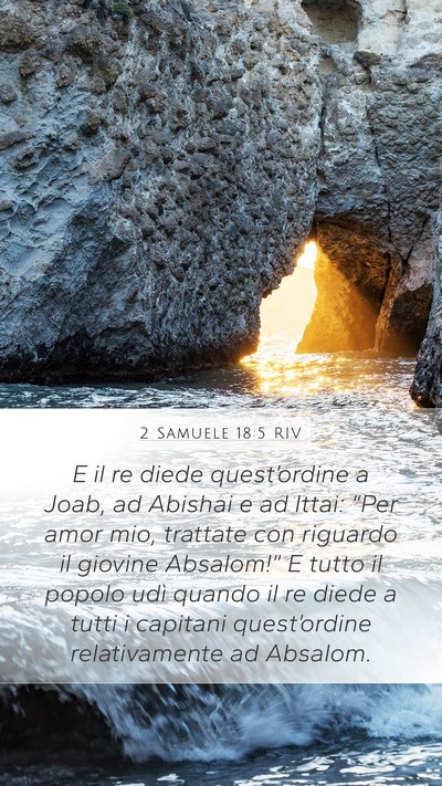 2 Samuele 18:5 RIV Bible Verse Image