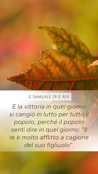 2 Samuele 19:2 RIV Bible Verse Image