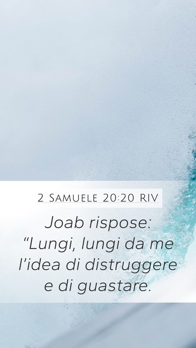 2 Samuele 20:20 RIV Bible Verse Image