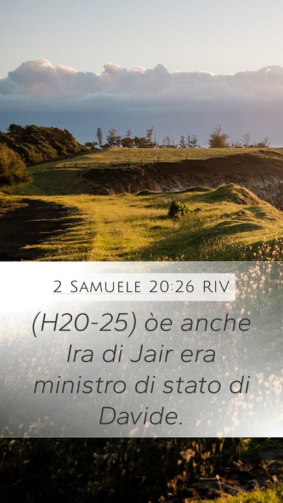 2 Samuele 20:26 RIV Bible Verse Image