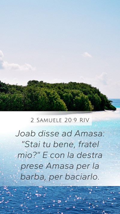 2 Samuele 20:9 RIV Bible Verse Image
