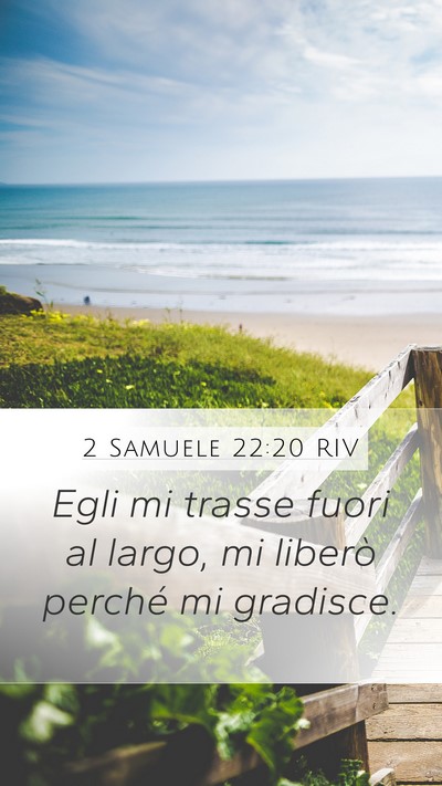 2 Samuele 22:20 RIV Bible Verse Image