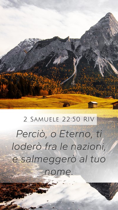 2 Samuele 22:50 RIV Bible Verse Image