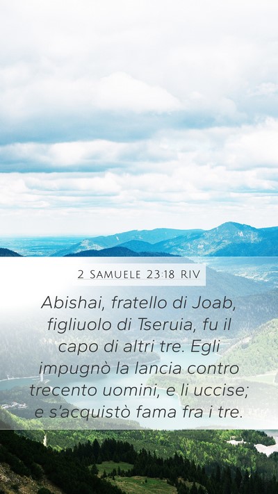 2 Samuele 23:18 RIV Bible Verse Image