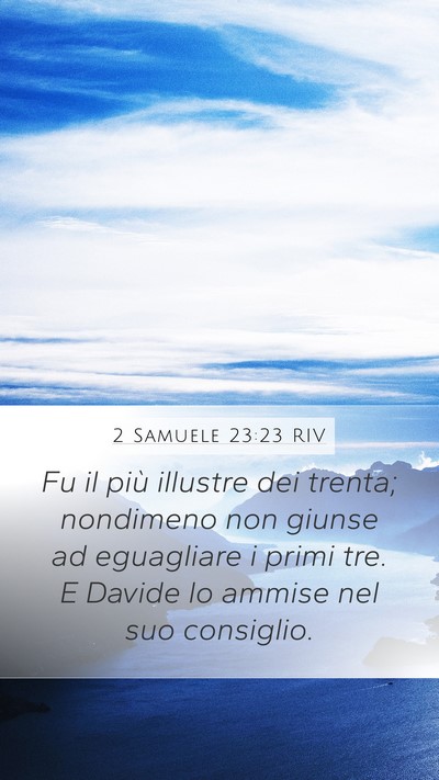2 Samuele 23:23 RIV Bible Verse Image
