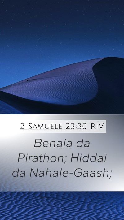 2 Samuele 23:30 RIV Bible Verse Image