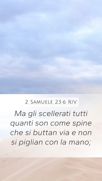 2 Samuele 23:6 RIV Bible Verse Image