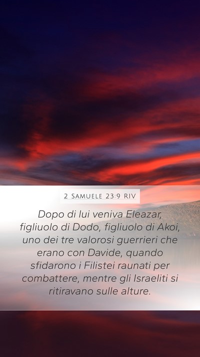2 Samuele 23:9 RIV Bible Verse Image