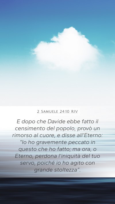 2 Samuele 24:10 RIV Bible Verse Image