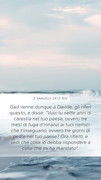 2 Samuele 24:13 RIV Bible Verse Image
