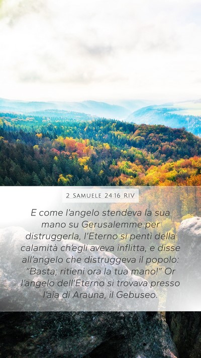 2 Samuele 24:16 RIV Bible Verse Image