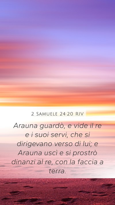 2 Samuele 24:20 RIV Bible Verse Image