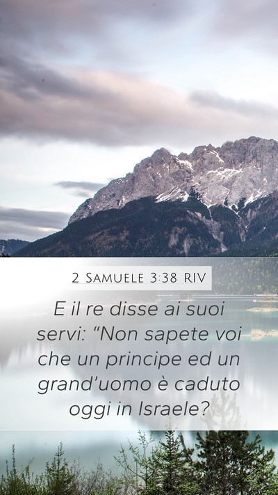 2 Samuele 3:38 RIV Mobile Phone Wallpaper - E il re disse ai suoi servi: “Non sapete voi - Mobile Bible Verse Wallpaper