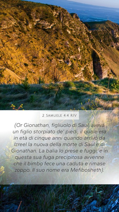 2 Samuele 4:4 RIV Bible Verse Image