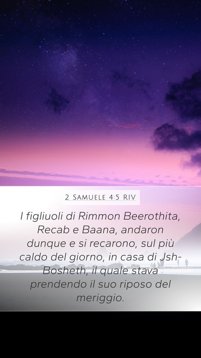 2 Samuele 4:5 RIV Bible Verse Image