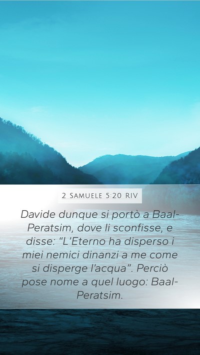 2 Samuele 5:20 RIV Bible Verse Image