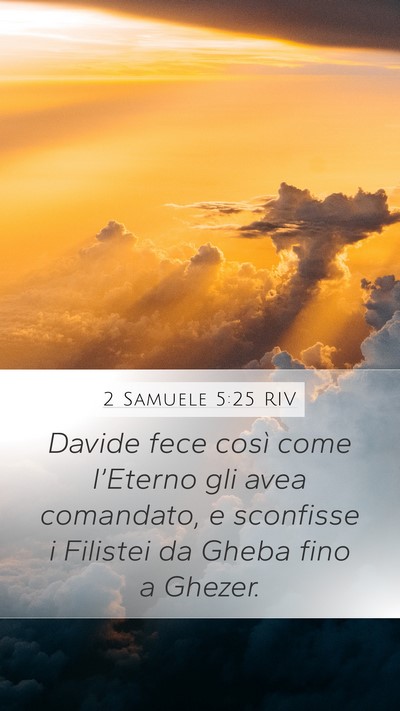 2 Samuele 5:25 RIV Bible Verse Image