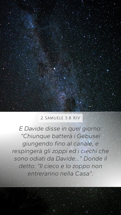 2 Samuele 5:8 RIV Bible Verse Image