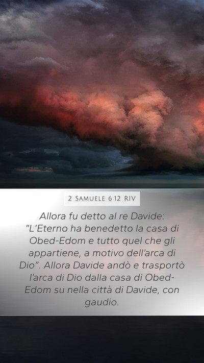 2 Samuele 6:12 RIV Bible Verse Image