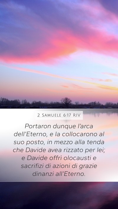 2 Samuele 6:17 RIV Bible Verse Image