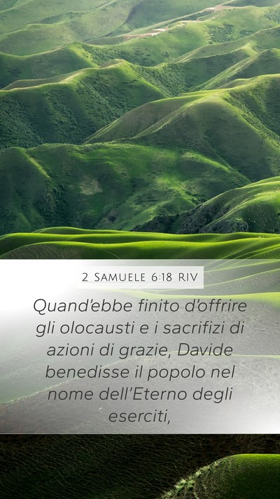 2 Samuele 6:18 RIV Bible Verse Image