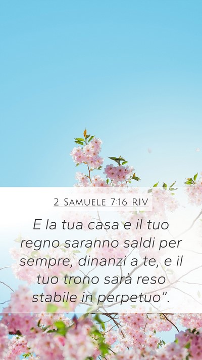 2 Samuele 7:16 RIV Bible Verse Image