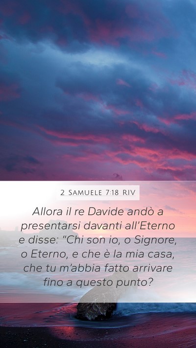 2 Samuele 7:18 RIV Bible Verse Image