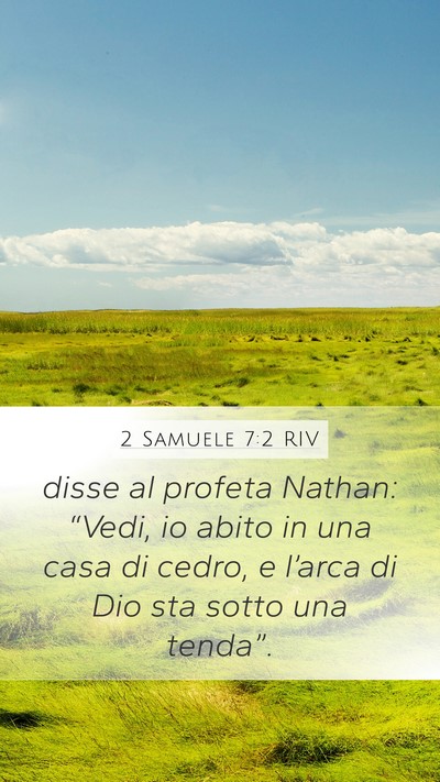 2 Samuele 7:2 RIV Bible Verse Image