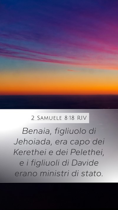 2 Samuele 8:18 RIV Bible Verse Image