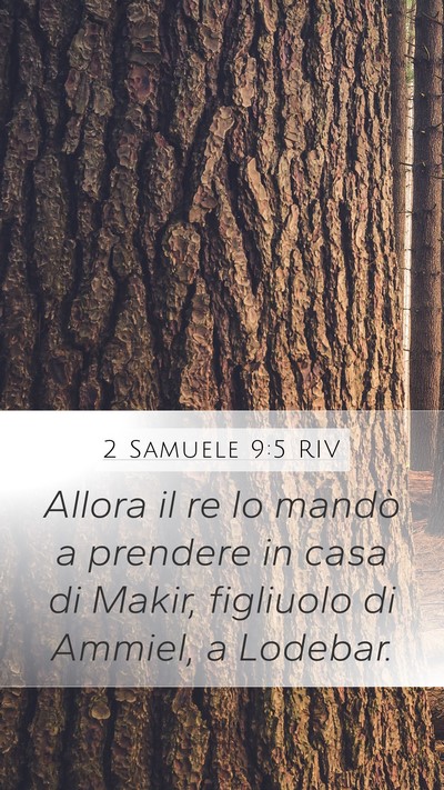 2 Samuele 9:5 RIV Mobile Phone Wallpaper - Allora il re lo mandò a prendere in casa di - Mobile Bible Verse Wallpaper