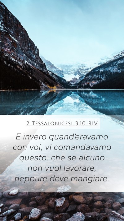 2 Tessalonicesi 3:10 RIV Bible Verse Image