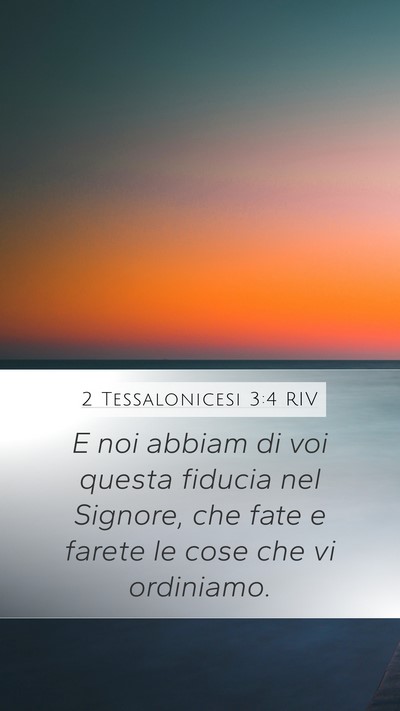 2 Tessalonicesi 3:4 RIV Bible Verse Image