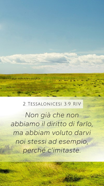 2 Tessalonicesi 3:9 RIV Bible Verse Image