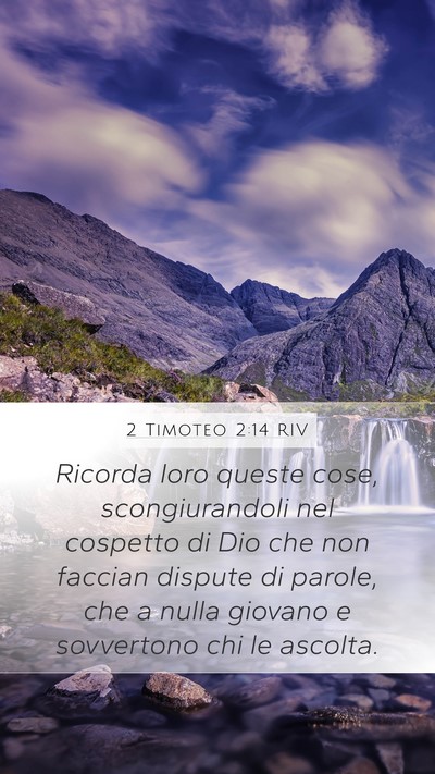 2 Timoteo 2:14 RIV Bible Verse Image