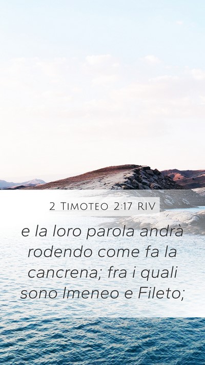 2 Timoteo 2:17 RIV Bible Verse Image