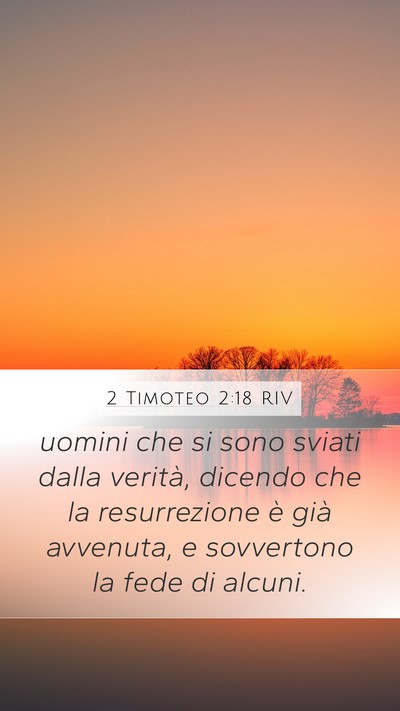 2 Timoteo 2:18 RIV Bible Verse Image