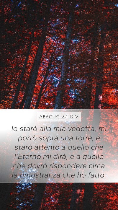 Abacuc 2:1 RIV Bible Verse Image