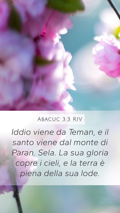 Abacuc 3:3 RIV Bible Verse Image