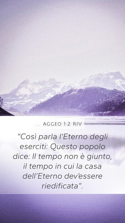 Aggeo 1:2 RIV Bible Verse Image