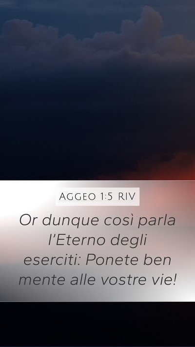 Aggeo 1:5 RIV Bible Verse Image