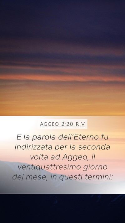 Aggeo 2:20 RIV Bible Verse Image