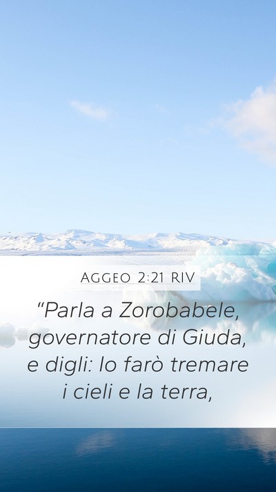 Aggeo 2:21 RIV Bible Verse Image