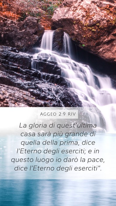 Aggeo 2:9 RIV Bible Verse Image