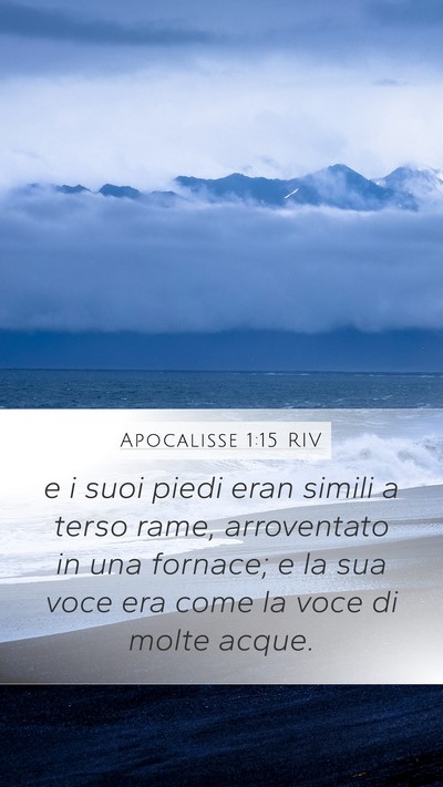 Apocalisse 1:15 RIV Bible Verse Image